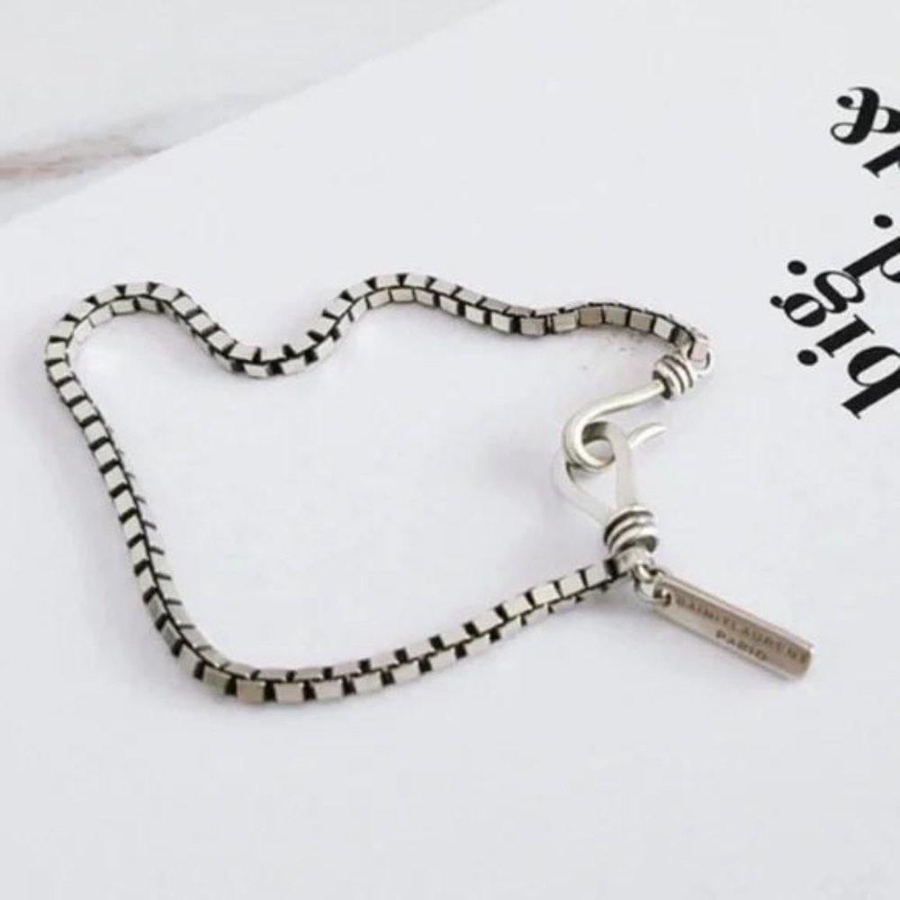 NEW CHAIN BRACELET 925 STERLING SILVER, NICE BRACELET, CUTE BRACELET - Picture 4 of 7